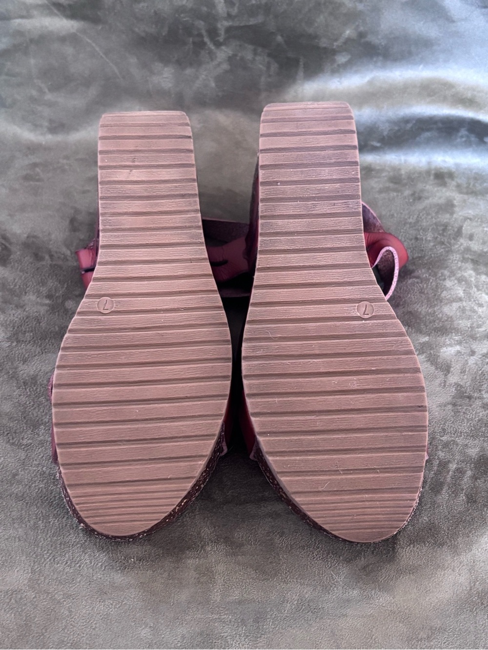 BJORNDAL Cognac Leather Strappy Cork Wedge Sandals Adjustable Ankle Straps SZ 7 - Picture 9 of 16